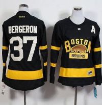 Women Boston Bruins #37 Patrice Bergeron Black 2016 Winter Classic Stitched NHL Jersey