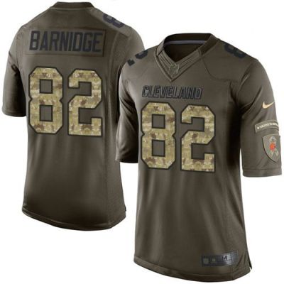 Nike Cleveland Browns #82 Gary Barnidge Green Men's Stitched NFL Limited Salute To Service Jersey