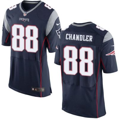 Nike New England Patriots #88 Scott Chandler Navy Blue Team Color Men's Stitched NFL New Elite Jersey