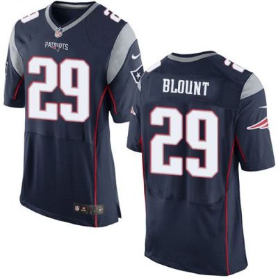 Nike New England Patriots #29 LeGarrette Blount Navy Blue Team Color Men's Stitched NFL New Elite Jersey