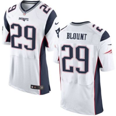Nike New England Patriots #29 LeGarrette Blount White Men's Stitched NFL New Elite Jersey