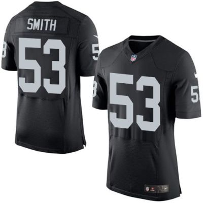 Nike Oakland Raiders #53 Malcolm Smith Black Team Color Men's Stitched NFL New Elite Jersey