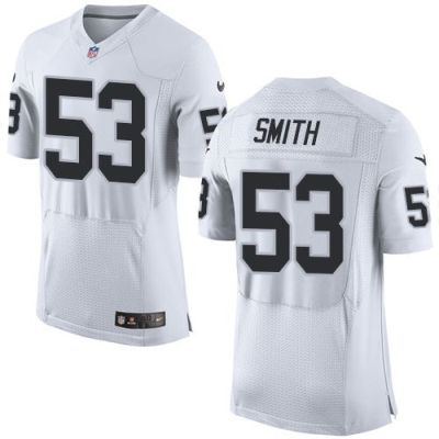 Nike Oakland Raiders #53 Malcolm Smith White Men's Stitched NFL New Elite Jersey