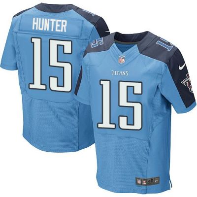 Nike Tennessee Titans #15 Justin Hunter Light Blue Team Color Men's Stitched NFL Elite Jersey