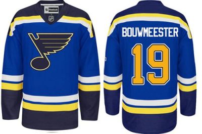 St.Louis Blues #19 Jay Bouwmeester Light Blue Home Stitched NHL Jersey