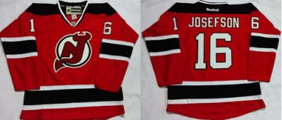 New Jersey Devils #16 Jacob Josefson Red Home Stitched NHL Jersey
