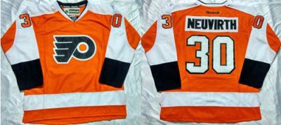 Philadelphia Flyers #30 Michal Neuvirth Orange Home Stitched NHL Jersey