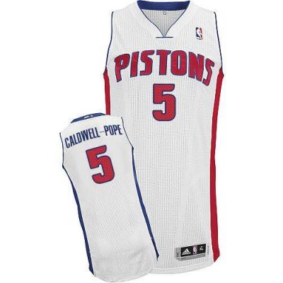Detroit Pistons #5 Kentavious Caldwell-Pope White Stitched NBA Jersey