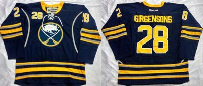 Buffalo Sabres #28 Zemgus Girgensons Navy Blue Home Stitched NHL Jersey