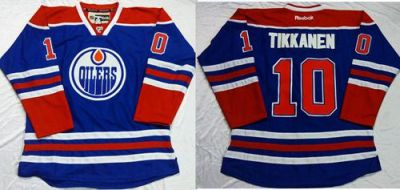 Edmonton Oilers #10 Esa Tikkanen Light Blue Stitched NHL Jersey
