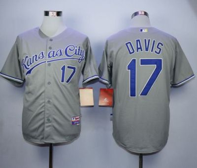 Kansas City Royals #17 Wade Davis Grey Cool Base Stitched MLB Jersey
