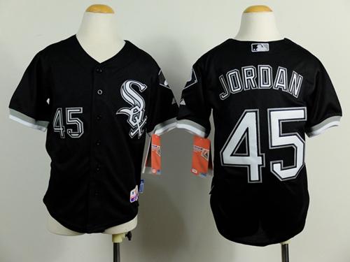 Youth Chicago White Sox #45 Michael Jordan Black Cool Base Stitched Baseball Jersey