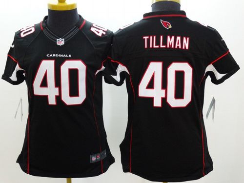Women's Nike Arizona Cardinals #40 Pat Tillman Black Alternate Stitched NFL Limited Jersey