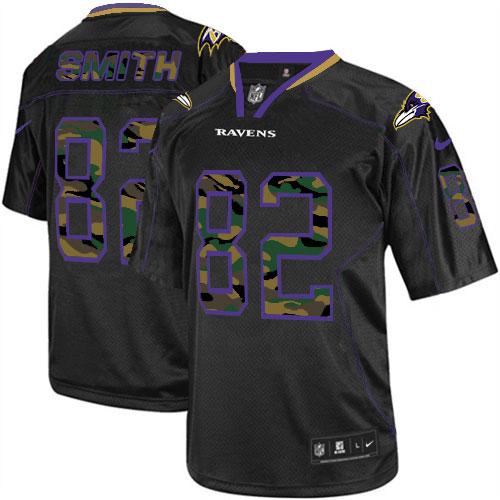 Nike Baltimore Ravens 82 Torrey Smith Black Men's Stitched NFL Elite Camo Fashion Jersey