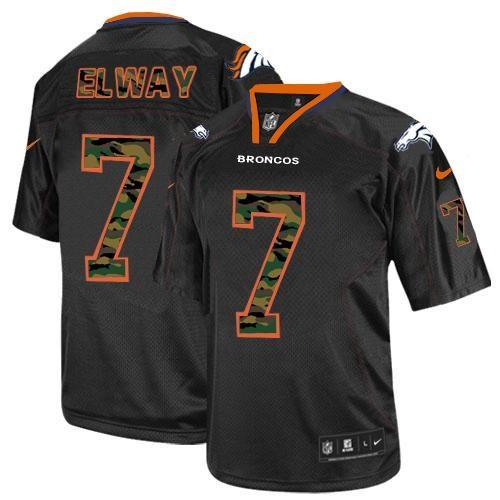 Nike Denver Broncos #7 John Elway Black Men's Stitched NFL Elite Camo Fashion Jersey