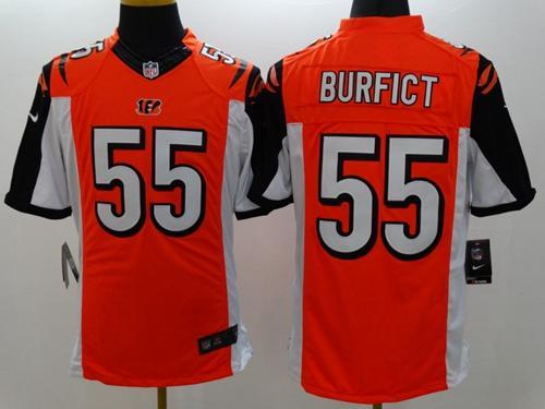 Nike Cincinnati Bengals #55 Vontaze Burfict Orange Alternate Men's Stitched NFL Limited Jersey