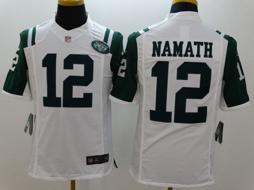 Nike New York Jets #12 Joe Namath White Men's Stitched NFL Limited Jersey