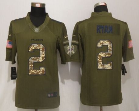 Nike Atlanta Falcons #2 Matt Ryan Green Men's Stitched NFL Limited Salute To Service Jersey