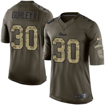 Nike St. Louis Rams #30 Todd Gurley II Green Men's Stitched NFL Limited Salute To Service Jersey