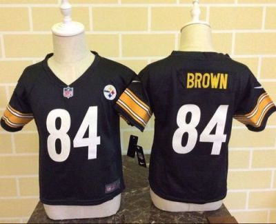 Toddler Nike Pittsburgh Steelers #84 Antonio Brown Black Team Color Stitched NFL Elite Jersey