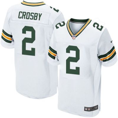 Green Bay Packers #2 Mason Crosby White Men's Stitched NFL Elite Jersey