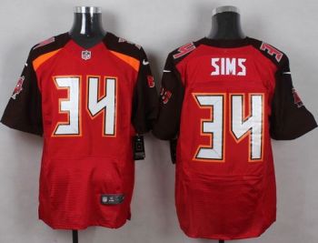 Tampa Bay Buccaneers #34 Charles Sims Red Team Color Men's Stitched NFL New Elite Jersey