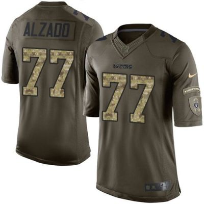 Oakland Raiders #77 Lyle Alzado Green Men's Stitched NFL Limited Salute To Service Jersey