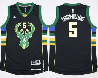 Milwaukee Bucks #5 Michael Carter-Williams Black Stitched NBA Jersey