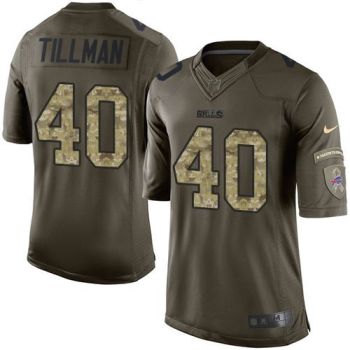 Youth Nike Cardinals #40 Pat Tillman Green Stitched NFL Limited Salute To Service Jersey