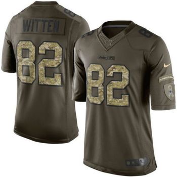 Youth Nike Cowboys #82 Jason Witten Green Color Stitched NFL Limited Salute To Service Jersey