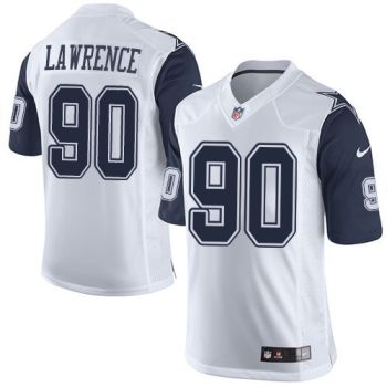Nike Dallas Cowboys #90 Demarcus Lawrence White Men's Stitched NFL Rush Jersey