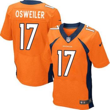 Nike Denver Broncos #17 Brock Osweiler Orange Team Color Men's Stitched NFL New Elite Jersey