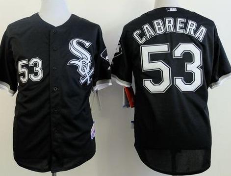 Chicago White Sox #53 Melky Cabrera Black Cool Base Stitched Baseball Jerseys