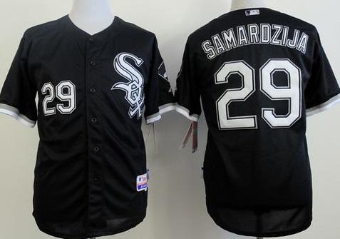 Chicago White Sox #29 Jeff Samardzija Black Cool Base Stitched Baseball Jerseys