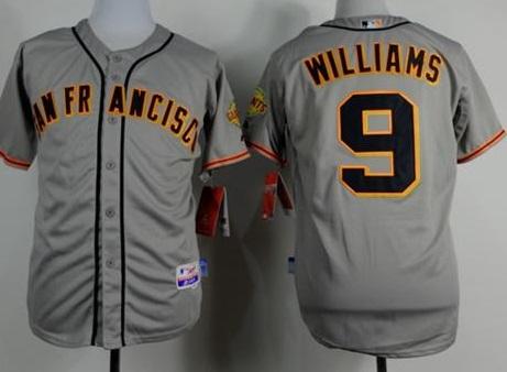 San Francisco Giants #9 Matt Williams Grey Road Cool Base Stitched Baseball Jersey