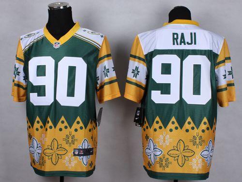 Nike Green Bay Packers #90 B.J. Raji Green Men's Stitched NFL Elite Noble Fashion Jersey