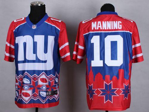 Nike New York Giants #10 Eli Manning Blue Men's Stitched NFL Elite Noble Fashion Jersey