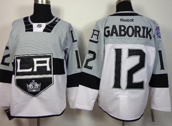 Los Angeles Kings 12 Marian Gaborik White Grey 2015 Stadium Series Stitched NHL Jersey