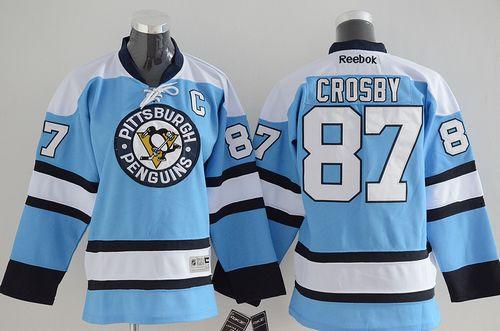 Youth Pittsburgh Penguins #87 Sidney Crosby Stitched Blue NHL Jersey