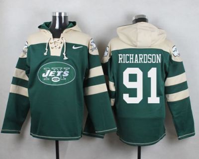 Nike New York Jets #91 Sheldon Richardson Green Player Pullover NFL Hoodie