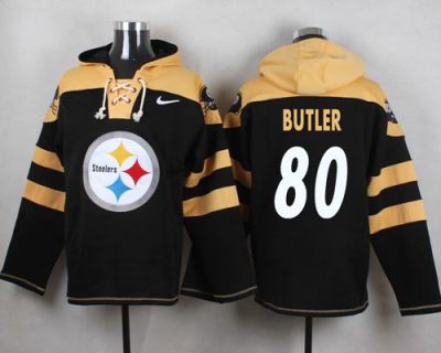 Nike Pittsburgh Steelers #80 Jack Butler Black Player Pullover NFL Hoodie