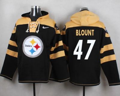 Nike Pittsburgh Steelers #47 Mel Blount Black Player Pullover NFL Hoodie
