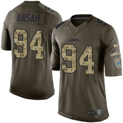 Nike Detroit Lions #94 Ziggy Ansah Green Men's Stitched NFL Limited Salute To Service Jersey