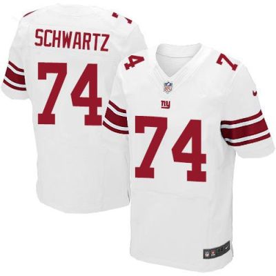 Nike New York Giants #74 Geoff Schwartz White Men's Stitched NFL Elite Jersey