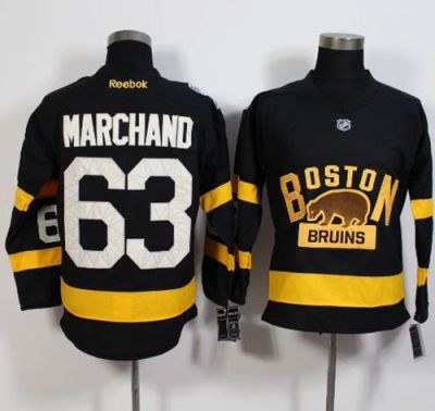 Boston Bruins #63 Brad Marchand Black 2016 Winter Classic Stitched NHL Jersey