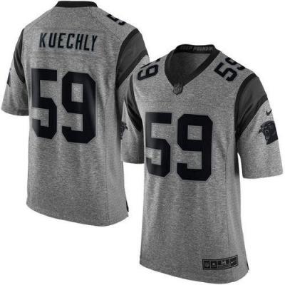 Nike Carolina Panthers #59 Luke Kuechly Gray Men's Stitched NFL Limited Gridiron Gray Jersey