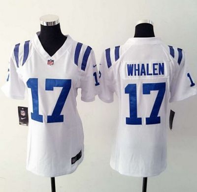 Women Nike Colts #17 Griff Whalen White Stitched NFL Elite Jersey