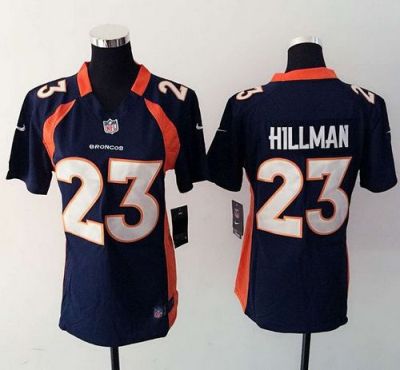 Women Nike Broncos #23 Ronnie Hillman Blue Alternate Stitched NFL Elite Jersey