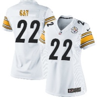 Women Nike Steelers #22 William Gay White Stitched NFL Elite Jersey