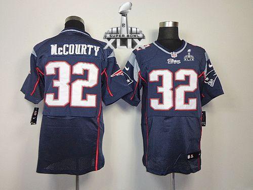 Nike Patriots #32 Devin McCourty Navy Blue Team Color Super Bowl XLIX Men's Stitched NFL Elite Jersey